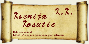 Ksenija Košutić vizit kartica